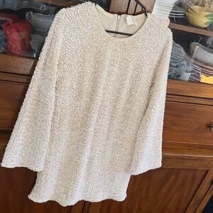 H&M Cream Sequin Dress